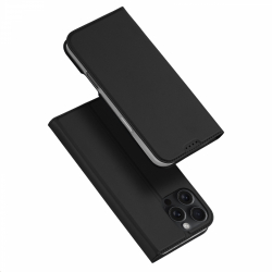 DUX DUCIS Skin Pro Series läderfodral, iPhone 16 Pro Max, svart