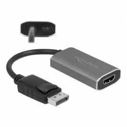 Delock Active DisplayPort 1.4 till HDMI 8K-Adapter, HDR, grå
