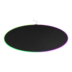 Deltaco Gaming DFP430 RGB-Golvmatta, 110x110cm, svart