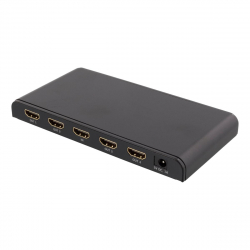 Deltaco PRIME HDMI-splitter, 1 till 4 splitter, 4K, HDCP, 3D