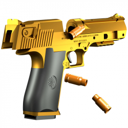Desert Eagle leksakspistol med ljuddämpare, 8 kulor