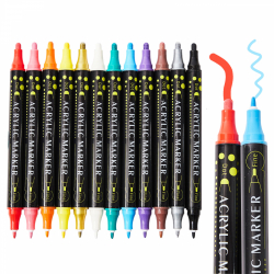 Dual-Tip akrylpennor, 24 färger