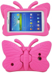 Fjärilsformat barnfodral, Samsung Tab 3 7.0/4 7.0/A 7.0, rosa