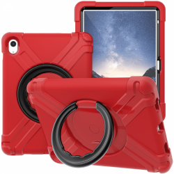 Barnfodral roterbart ställ, iPad 10, 10.9" (2022), röd/svart