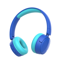 Vikbara trådlösa barnhörlurar, Bluetooth, 3.5mm, blå