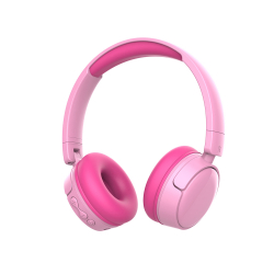 Vikbara trådlösa barnhörlurar, Bluetooth, 3.5mm, rosa