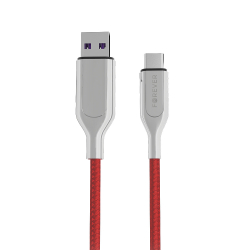 Forever Core Ultra Fast USB till USB-C kabel, 5A, röd
