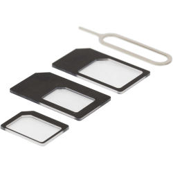Deltaco SIM-kortsadapter för Micro/Mini/Nano-SIM, svart