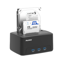 HDD/SSD Dockningsstation med två platser, USB 3.1 Gen 1, 5Gbps