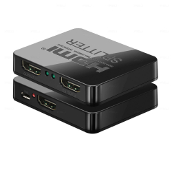 HDMI 1x2 Splitter, 4K, 3D, svart