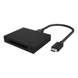 ICY BOX USB-C 3.1 (Gen 2) kortläsare, 2 portar, 10Gbit/s, svart