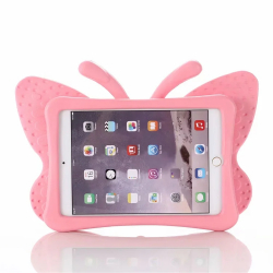 Fjärilsformat barnfodral till iPad Mini 1/2/3/4/5, ljusrosa