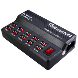 Laddningsstation med 10 USB-uttag, 60W