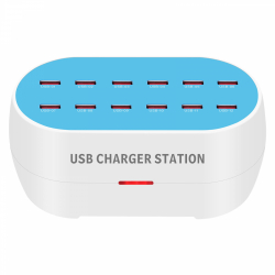 Laddningsstation med 12 USB-uttag, 120W