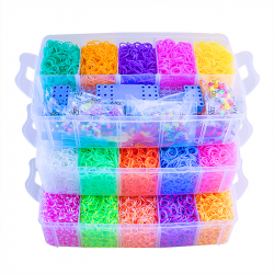 Loom Bands kit 30.000 st band - Gör egna armband & figurer