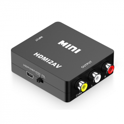 HDMI till AV Konverter, 1080P, svart