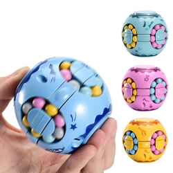 Roterbar fidgetleksak med färgglada kulor, 6.5x6.5cm