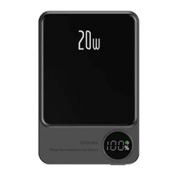 Magnetisk Powerbank med display, PD, 10.000mAh, 20W