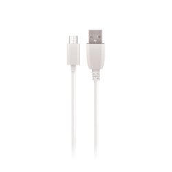 Maxlife microUSB-kabel med Fast Charge, 2A, 3m, vit
