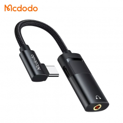 McDodo CA-1880 USB-C till USB-C+3.5mm-adapter, 120mm