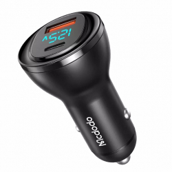 McDodo CC-5670 USB+USB-C Billaddare med LED-display, 95W, 5A