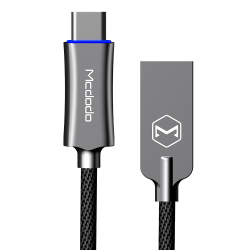 McDodo CA-2881 USB-C kabel, Auto Disconnect, 2.4A, 1m, svart