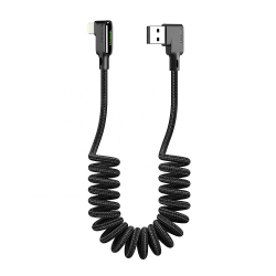 McDodo CA-7300 USB-A till Lightning med LED, 1.8m, svart