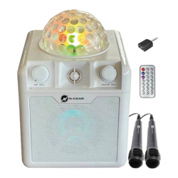 N-GEAR Disco Block 410 Bluetooth-högtalare, discokula, 50W, vit