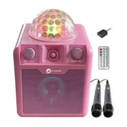 N-GEAR Disco Block 410 Bluetooth-högtalare, discokula, 50W, rosa