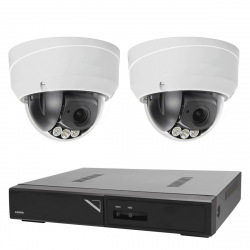 Övervakningspaket i 4K dome inom- och utomhus, 2 kameror