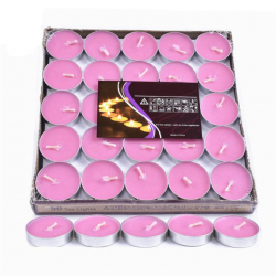 Rökfria värmeljus, 50-pack, rosa