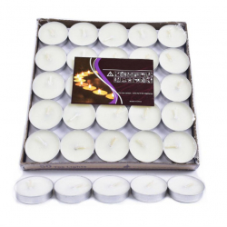 Rökfria värmeljus, 50-pack, vit