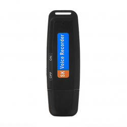 U-Disk SK001 USB 2.0 ljudinspelare/diktafon, WAV, svart