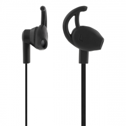 STREETZ Stay-In-Ear sporthörlurar med mikrofon, 3.5 mm, svart