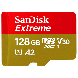 128GB SanDisk Extreme MicroSDXC 190MB/s A2