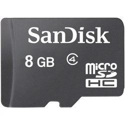 8GB SanDisk MicroSDHC Klass 4