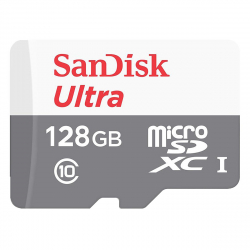 128GB SanDisk Ultra MicroSDXC Klass10, 100MB/s