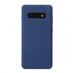 Soft Touch Silikonskal till Samsung Galaxy S10, mörkblå