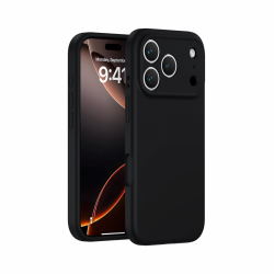 Soft Touch Silikonskal till iPhone 17 Pro, svart