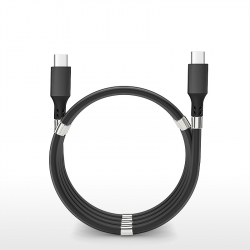 SuperCalla Magnetisk USB-C till USB-C kabel, 2A, 1.8m, svart
