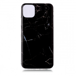 Trendigt marmorskal med mönster, iPhone 11 Pro Max, svart