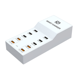 USB-C Laddningsstation med 10 uttag, 72W
