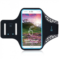 Universalt Sportarmband med touch till smartphone 5.1-5.8" svart
