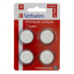 Verbatim CR2450 3V litiumbatterier, 4-pack