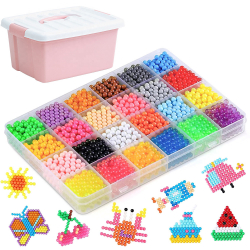 Waterbeads-låda XL med 8000 vattenpärlor i 34 färger