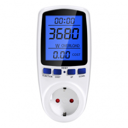 Digital elmätare med LCD-display, 0.0-3680W